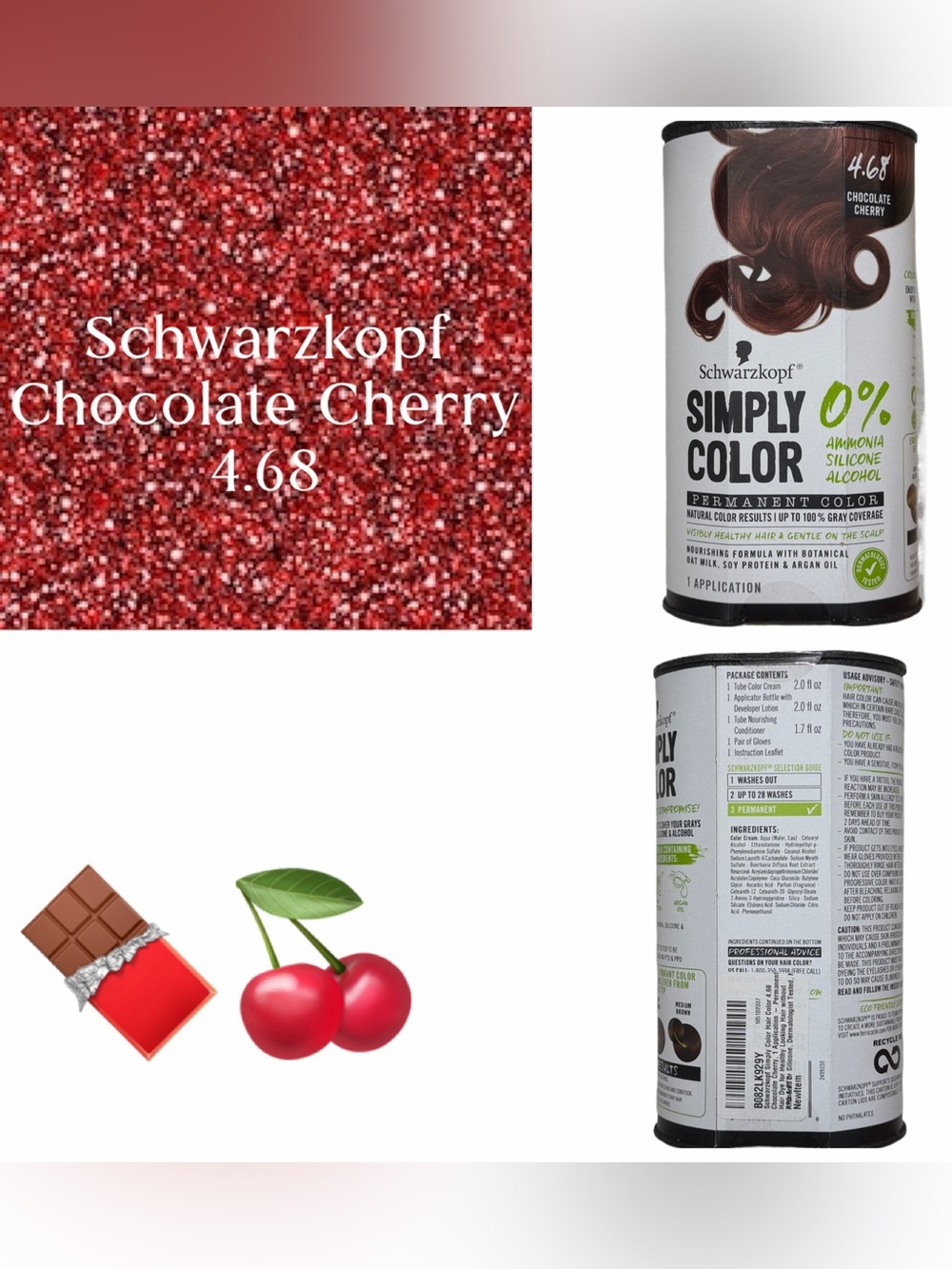 Schwarzkopf Simply Color Permanent Hair Dye — Chocolate Cherry (4.68)